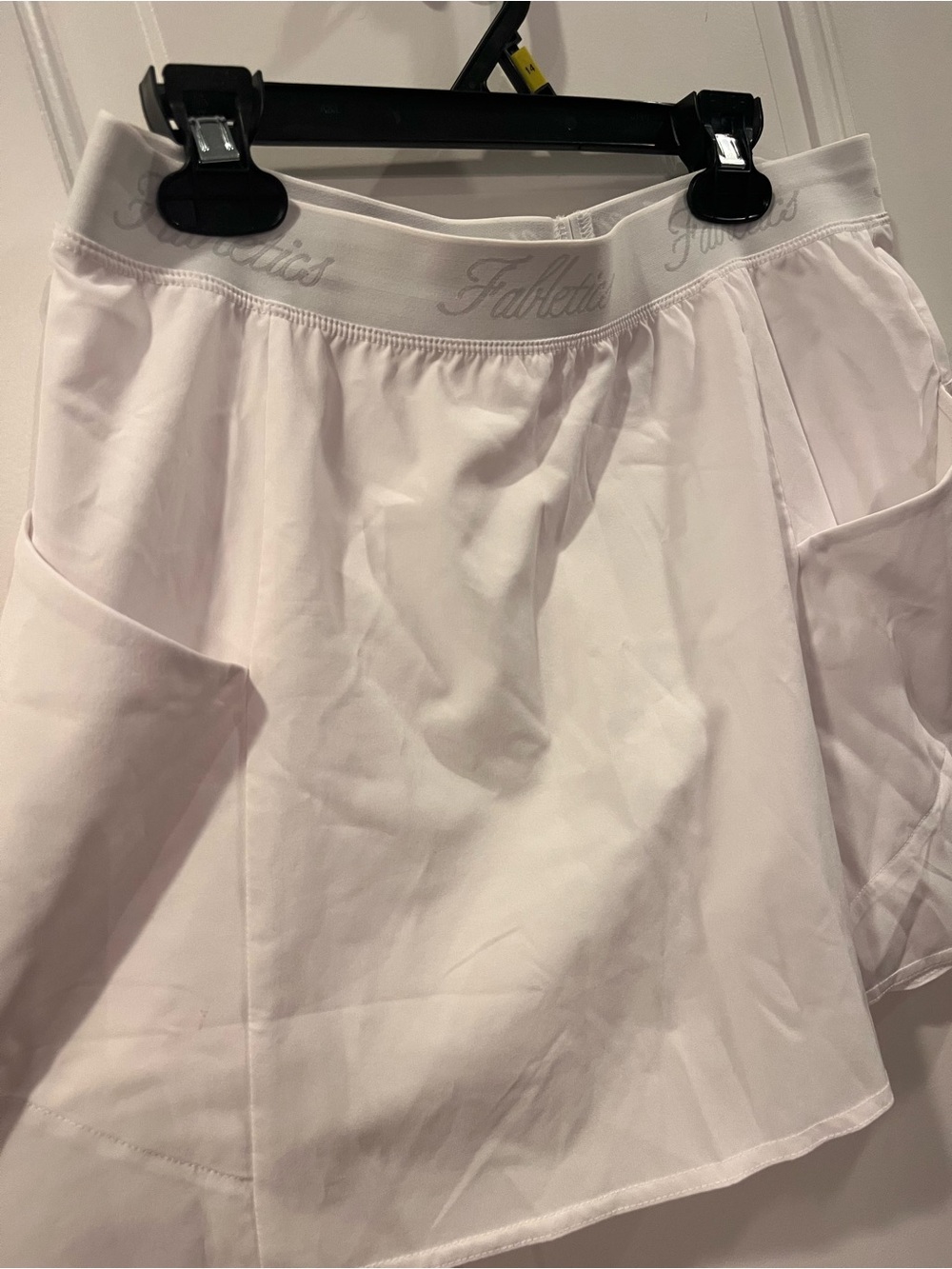 108. Fabletics White Women's Athletic Skort with Branded Waistband - Picture 3 of 3